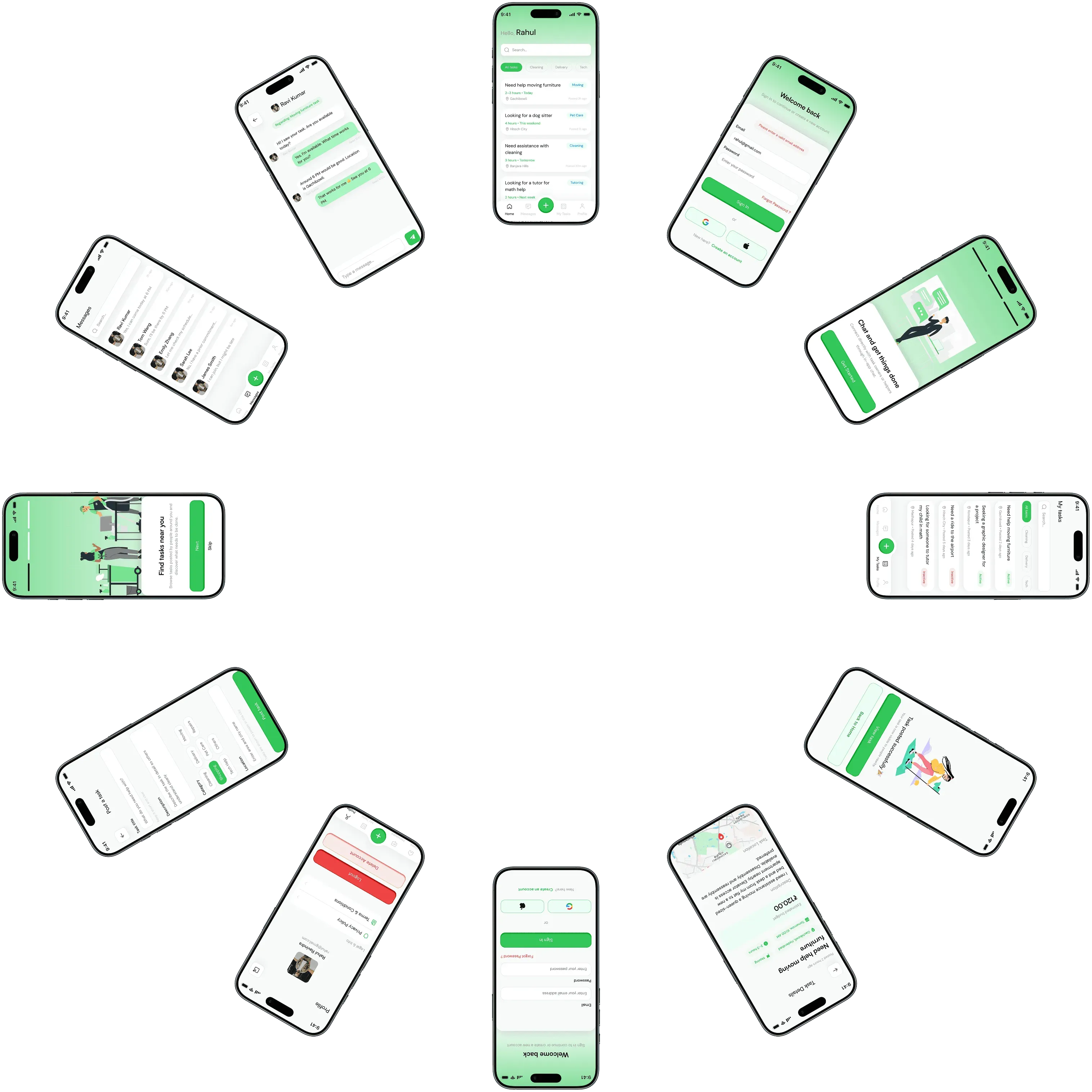 Project screenshots carousel