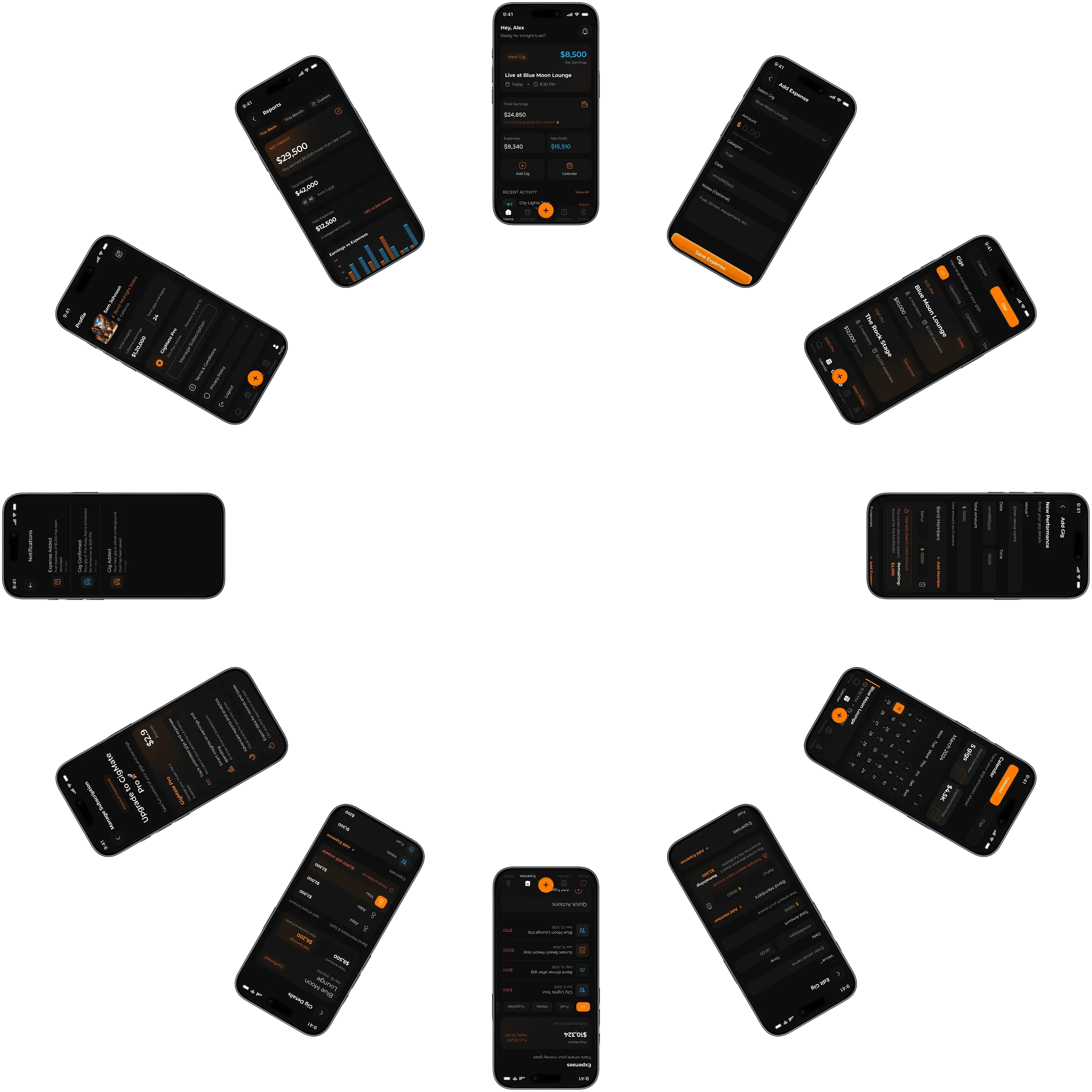 Project screenshots carousel