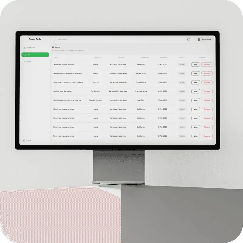 Administrator interface illustration
