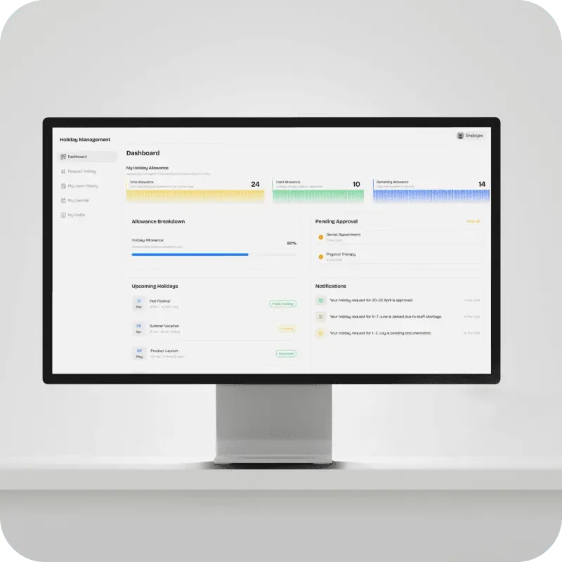 Employee interface illustration